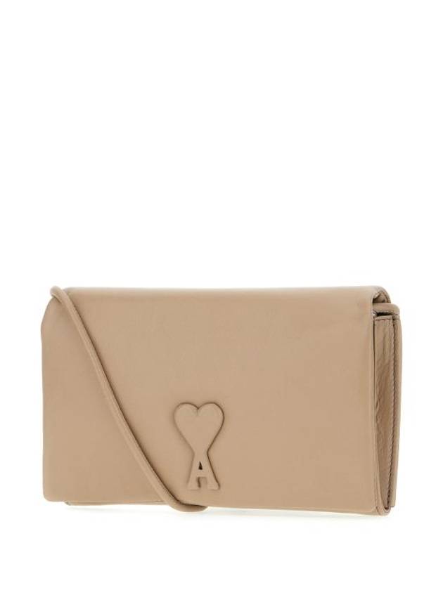 Voulez-Vous Leather Shoulder Bag Light Beige - AMI - BALAAN 3