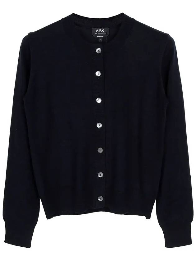 Marine Wool Cardigan Navy - A.P.C. - BALAAN 2