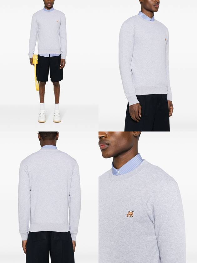 Fox Head Patch Regular Sweatshirt Light Grey Melange - MAISON KITSUNE - BALAAN 4