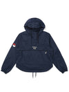 Bucket Point WR Hoodie Anorak NAVY WOMAN - MALBON GOLF - BALAAN 1