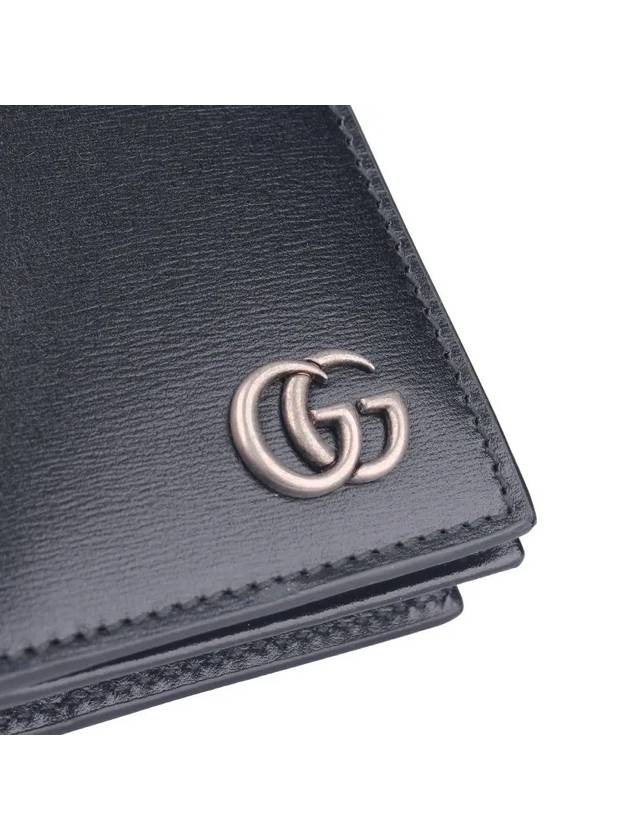 GG Marmont Leather Card Wallet Black - GUCCI - BALAAN.