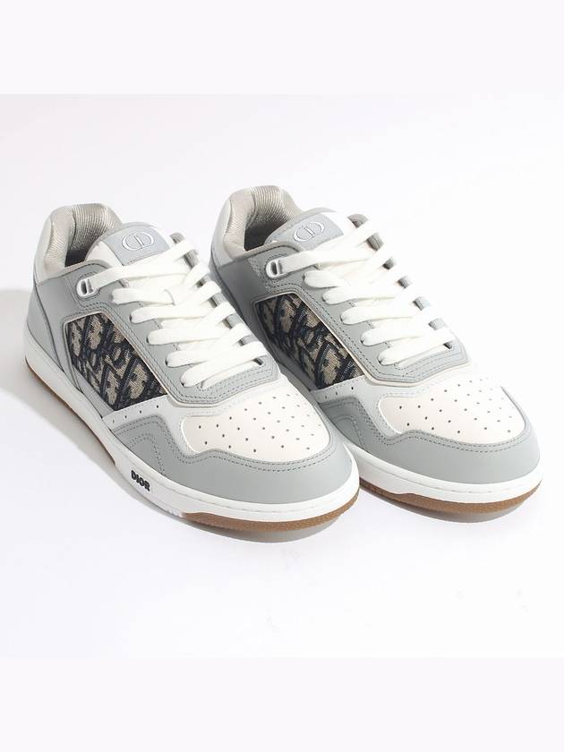 B27 Smooth Calfskin Low Top Sneakers Grey - DIOR - BALAAN 3