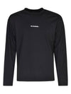 Logo Crew Neck Long Sleeve T-Shirt Black - JIL SANDER - BALAAN 3