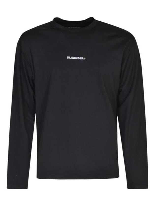 Logo Crew Neck Long Sleeve T-Shirt Black - JIL SANDER - BALAAN 3