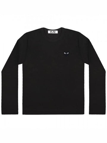 long sleeve tshirt men black black heart - COMME DES GARCONS - BALAAN 1