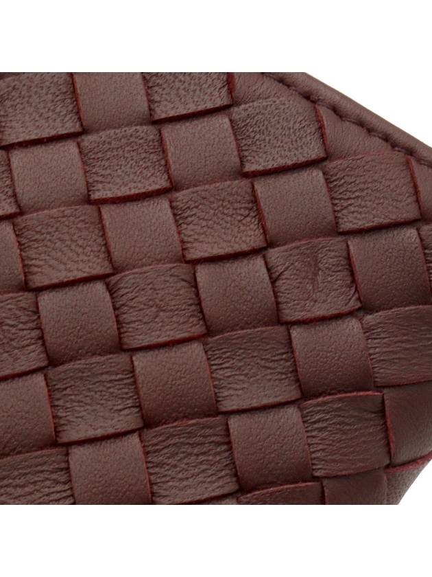 Dark Burgundy Intrecciato Nappa Large Pouch Clutch 355261 - BOTTEGA VENETA - BALAAN 8