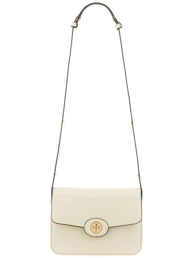 Robinson Spazzolato Convertible Logo Shoulder Bag White - TORY BURCH - BALAAN 5