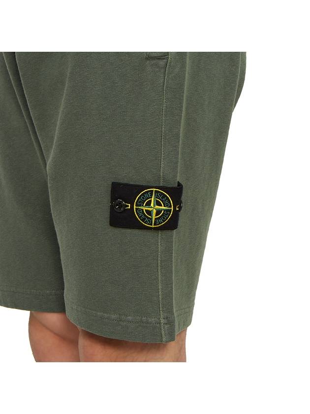 Compass Badge Cotton Track Shorts Musk - STONE ISLAND - BALAAN 10