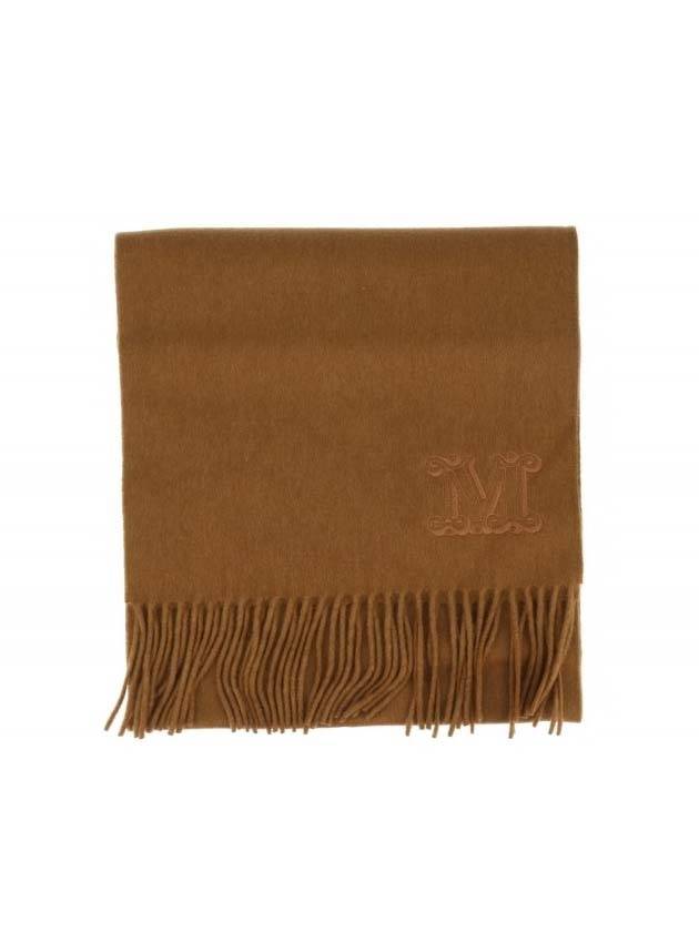 Wes Dahlia Cashmere Scarf Muffler Brown - MAX MARA - BALAAN.