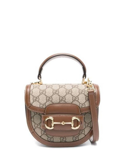 Horsebit 1955 Mini Top Handle Cross Bag Beige Brown - GUCCI - BALAAN 2