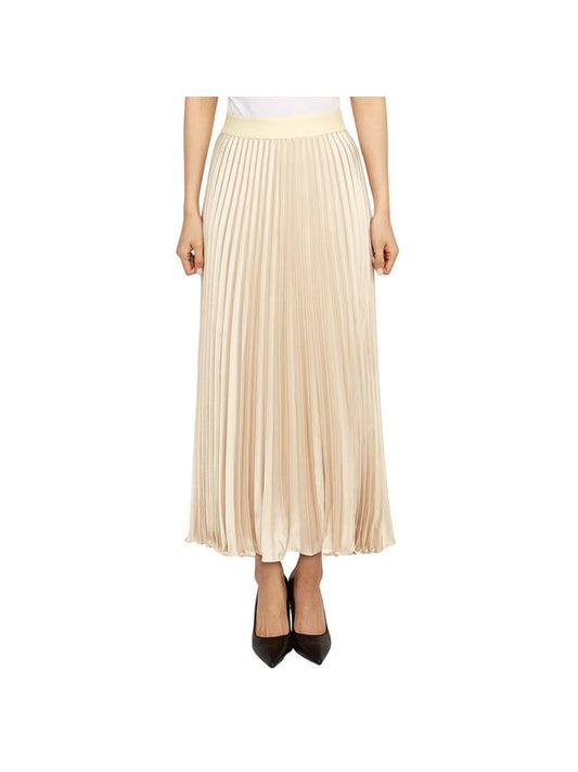 Gavino Long Pleated Skirt Beige - MAX MARA - BALAAN 2