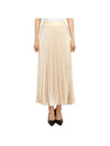 Gavino Long Pleated Skirt Beige - MAX MARA - BALAAN 2