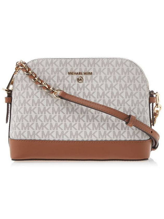 Large Logo Dome Cross Bag Vanilla White - MICHAEL KORS - BALAAN 2