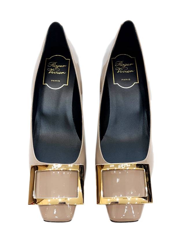 Trompette Metal Buckle Pumps Beige - ROGER VIVIER - BALAAN.