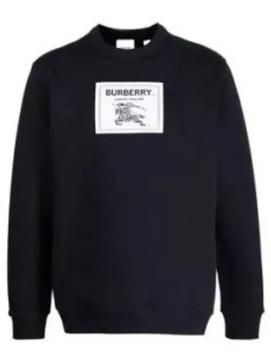 Men's Prosum Label Cotton Sweatshirt Smoke Navy - BURBERRY - BALAAN 2