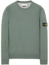 526C4 Light Wool Crew Neck Knit Olive - STONE ISLAND - BALAAN.