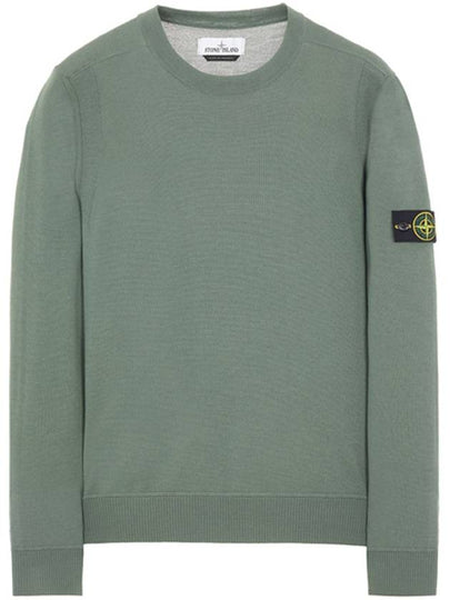 Light Wool Crewneck Knit Top Olive - STONE ISLAND - BALAAN 2