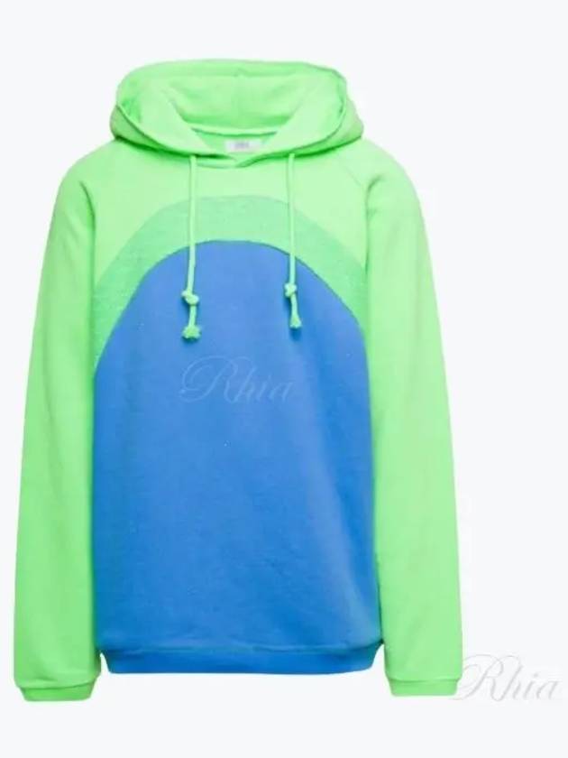 RL Rainbow Hoodie Knit Blue 07T023 Hooded Sweatshirt - ERL - BALAAN 1