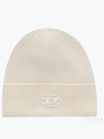 K Coder Pulley B Logo Embroidered Beanie Ivory - DIESEL - BALAAN 2