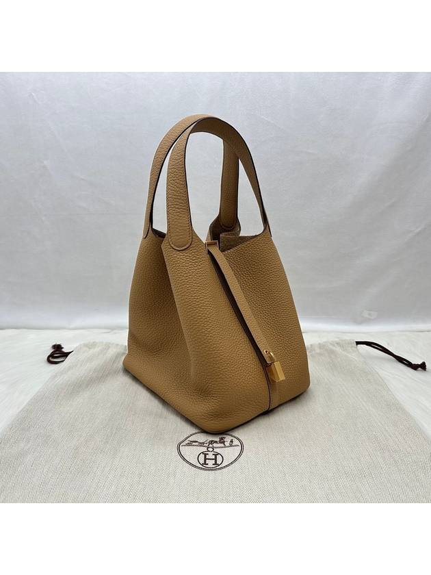 24 Years Women s Picotan 22 Epson Leather Tote Bag Gold Biscuit LUX246281 - HERMES - BALAAN 6