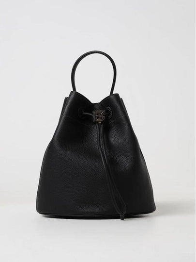 Small Grainy Leather TB Bucket Bag Black - BURBERRY - BALAAN 2