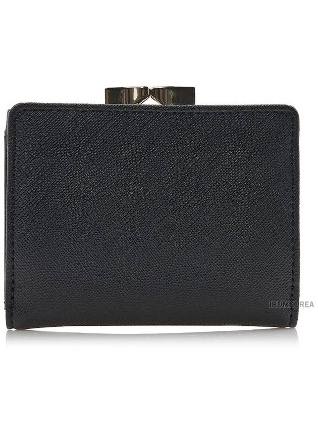 ORB Plaque Small Frame Half Wallet Black - VIVIENNE WESTWOOD - BALAAN 4