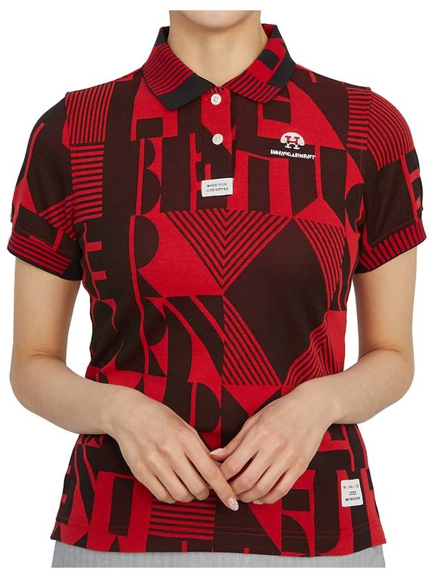 Dialogue Jacquard Polo Red - HORN GARMENT - BALAAN 6