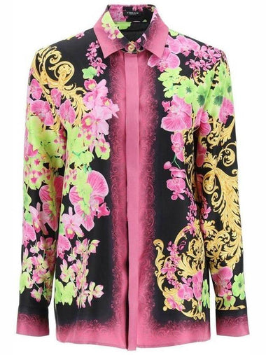 MEDUSA ORCHID SILK SHIRT - VERSACE - BALAAN 1