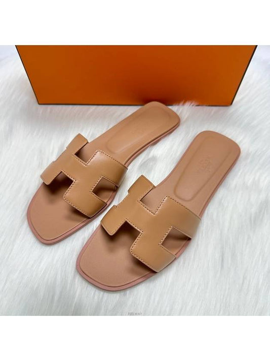 Oran Women Sandals Slippers Pink - HERMES - BALAAN 1