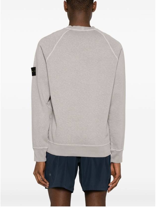 Garment Dyed Malfile Crewneck Sweatshirt Grey Heather - STONE ISLAND - BALAAN 5