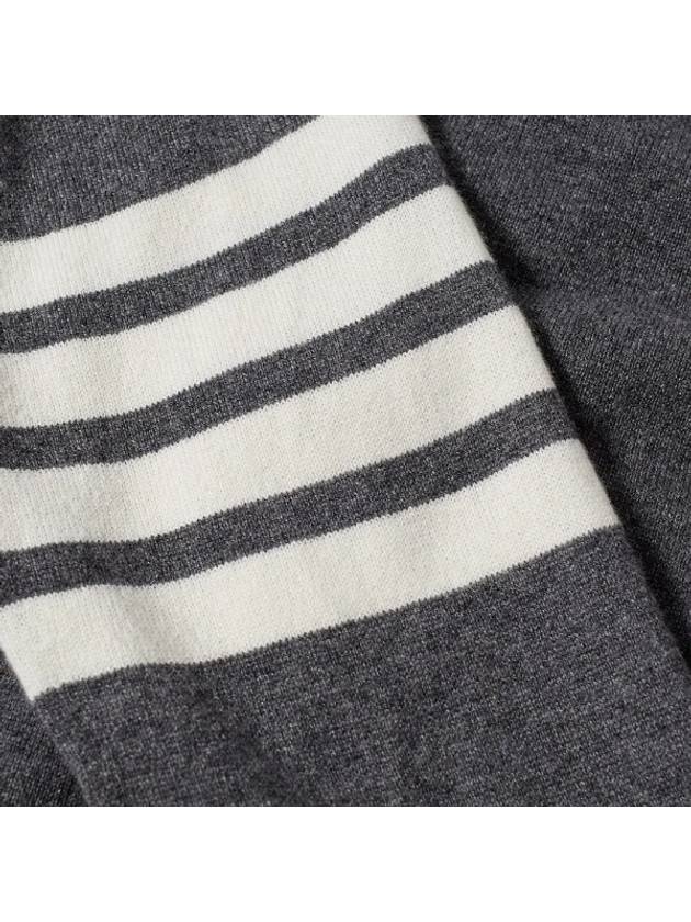 Men's Diagonal Classic Cashmere Cardigan Mid Grey - THOM BROWNE - BALAAN 4