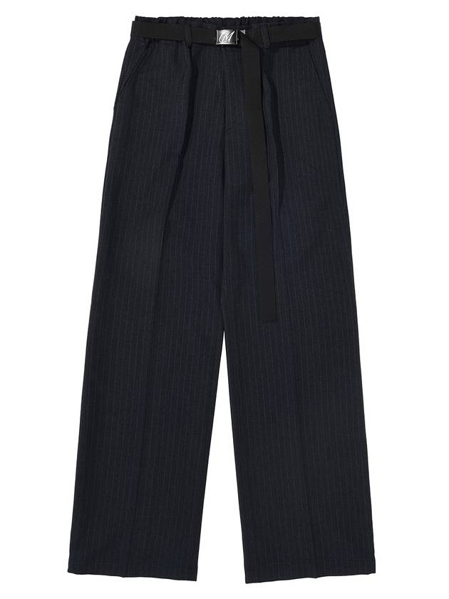 WIDE PIN STRIPE TROUSERS in navy - MYDEEPBLUEMEMORIES - BALAAN 1