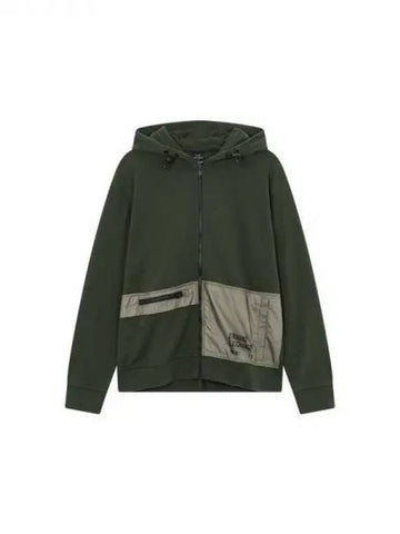 Men s Ripstop Patch Hood Zip up Green 270409 - ARMANI EXCHANGE - BALAAN 1