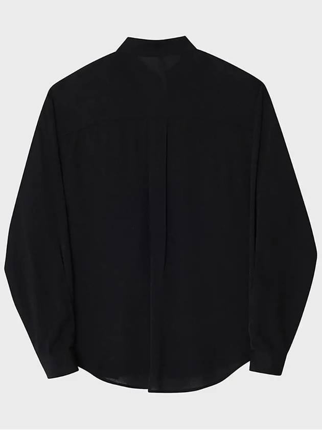 Relaxed Officer Pocket Blouse Black - NOIRER FOR WOMEN - BALAAN 10