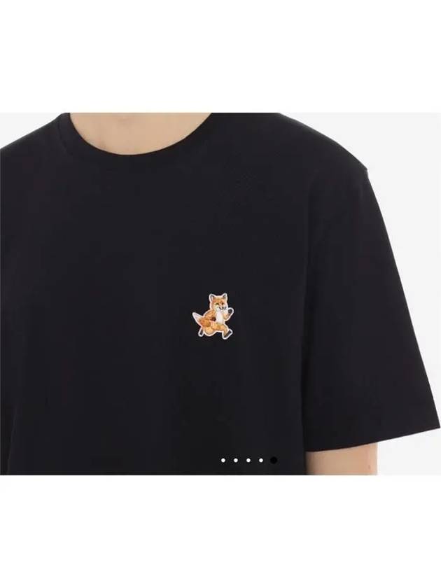 Speedy Fox Patch Comfort Short Sleeve T-Shirt Black - MAISON KITSUNE - BALAAN 4