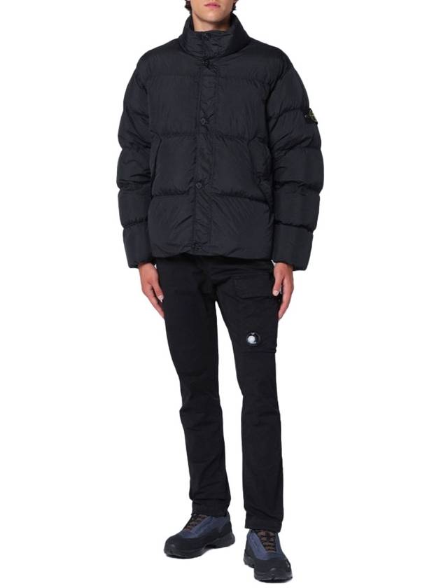 Garment Dyed Crinkle Reps Down Padding Black - STONE ISLAND - BALAAN 4