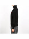 Men's Heart Logo Wool Turtleneck Black - AMI - BALAAN 5