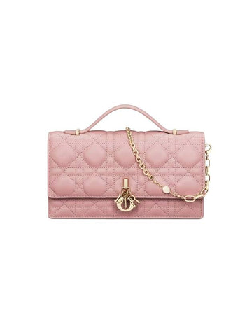 Miss Cannage Lambskin Mini Bag Antique Pink - DIOR - BALAAN 1