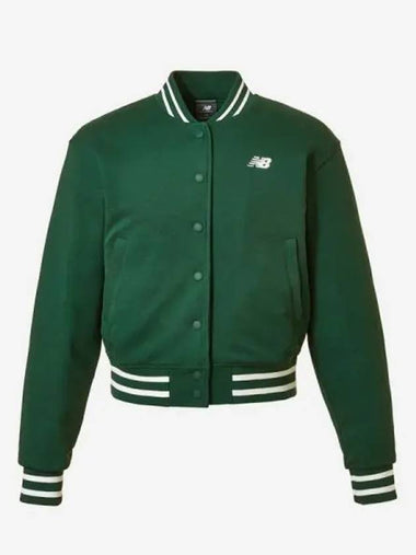 Women s Sports Varsity Jacket 40 Green - NEW BALANCE - BALAAN 1