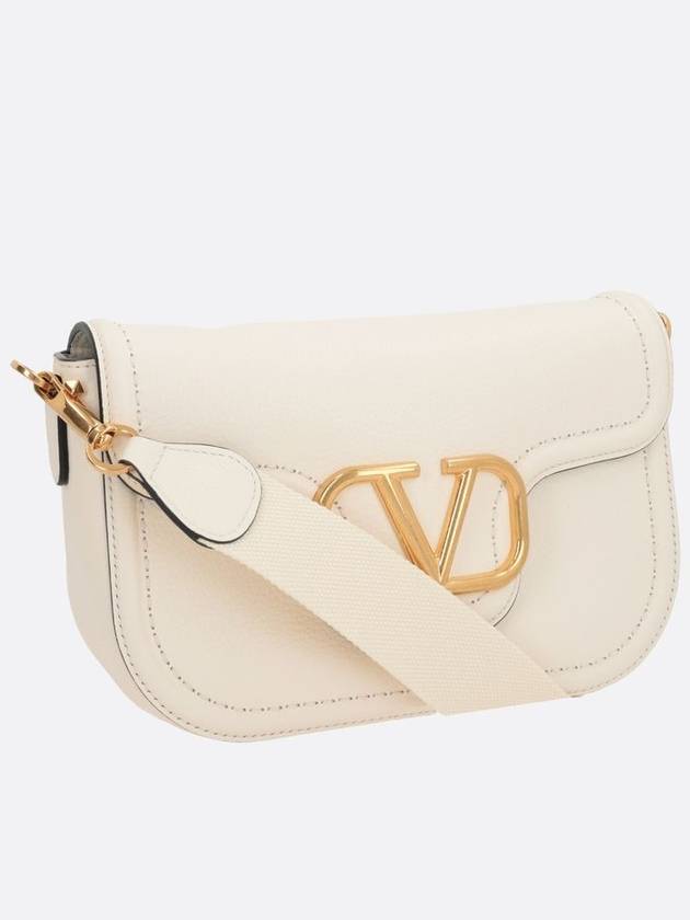 Alltime Soft Grain Calfskin Shoulder Bag White - VALENTINO - BALAAN 3