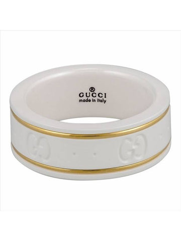 Icon Iconic Ring White Yellow Gold YBC325964001 - GUCCI - BALAAN.