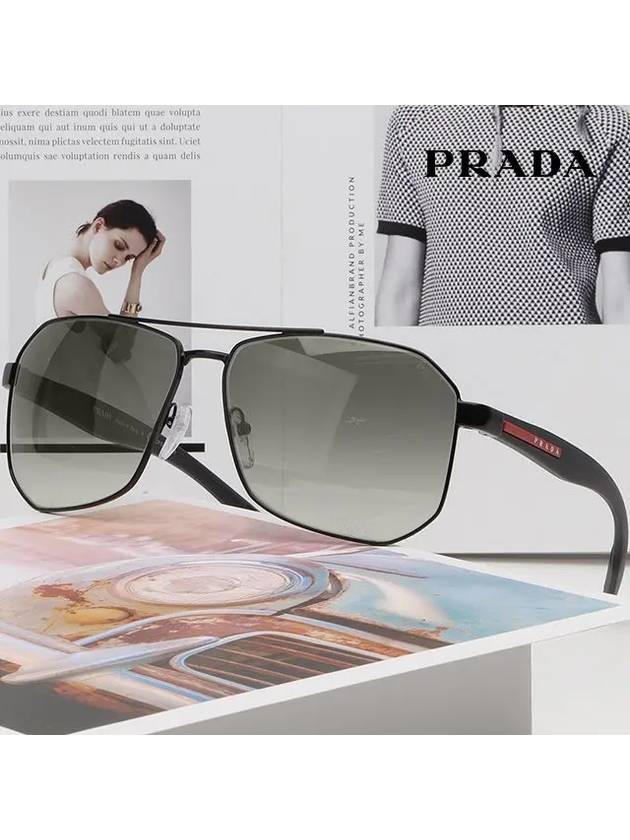 Eyewear Logo Linea Rossa Sunglasses Grey - PRADA - BALAAN 3