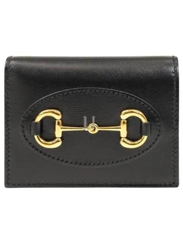 Horsebit 1955 Bi-Fold Card Wallet Black - GUCCI - BALAAN 2