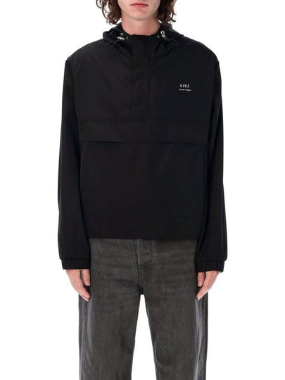 Alexandre Mattiussi Windbreaker Hoodie Black - AMI - BALAAN 2