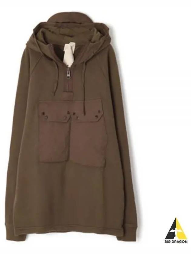 Felpa Chiusa Cappuccio Garment-Dye Hooded Anorak Brown - TEN C - BALAAN 2