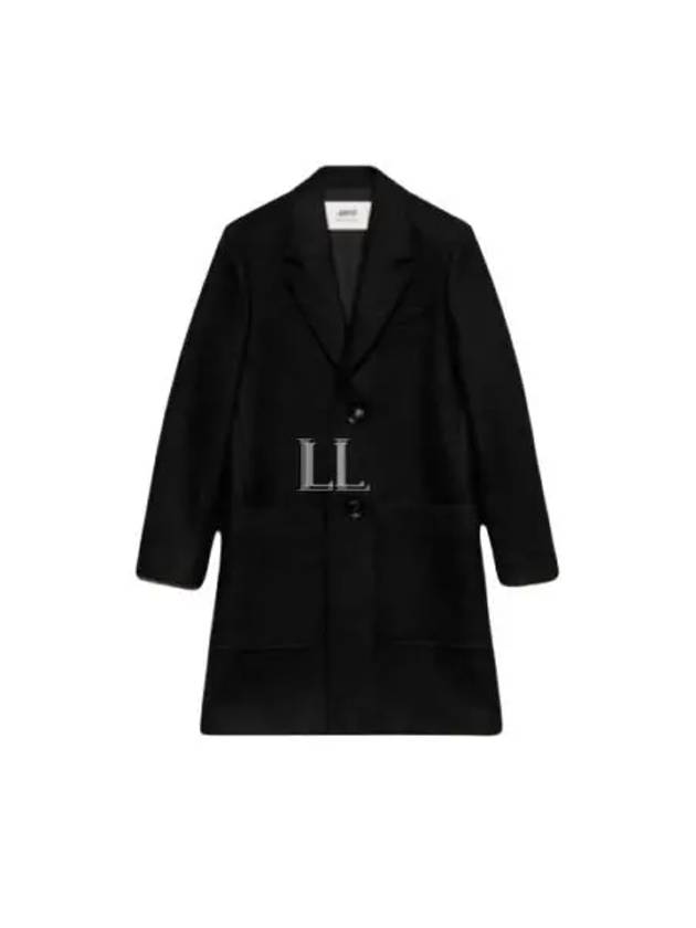 Two Button Wool Single Coat Black - AMI - BALAAN 2