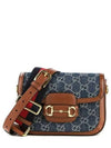 Horsebit 1955 Mini Jacquard Denim Shoulder Bag - GUCCI - BALAAN 2