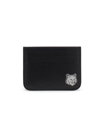 Fox Head Business Card Wallet Black - MAISON KITSUNE - BALAAN 1