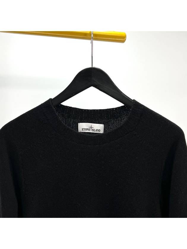 Crew neck lambswool men s knit black size M - STONE ISLAND - BALAAN 4