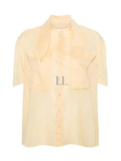 Women's GD Cotton Voile Fouled Shirt Yellow - LEMAIRE - BALAAN 2